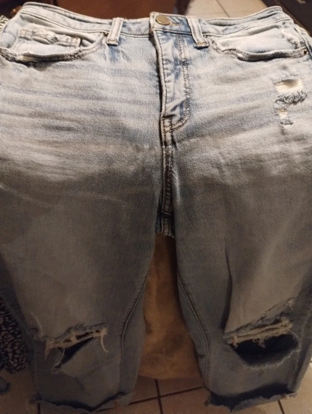 BKE 28x32 Distressed Style Slim Fit High Rise Wide Leg - Picture 9 of 16